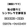 韓国ドラマ 私は堂々とシンデレラを夢見る 日本配信日・配信先は？ あらすじ・キャストは？
